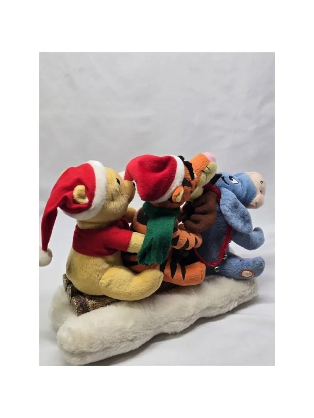 Gemmy Disney Winnie the Pooh Tigger Eeyore Christmas Sleigh Music/Motion Tested